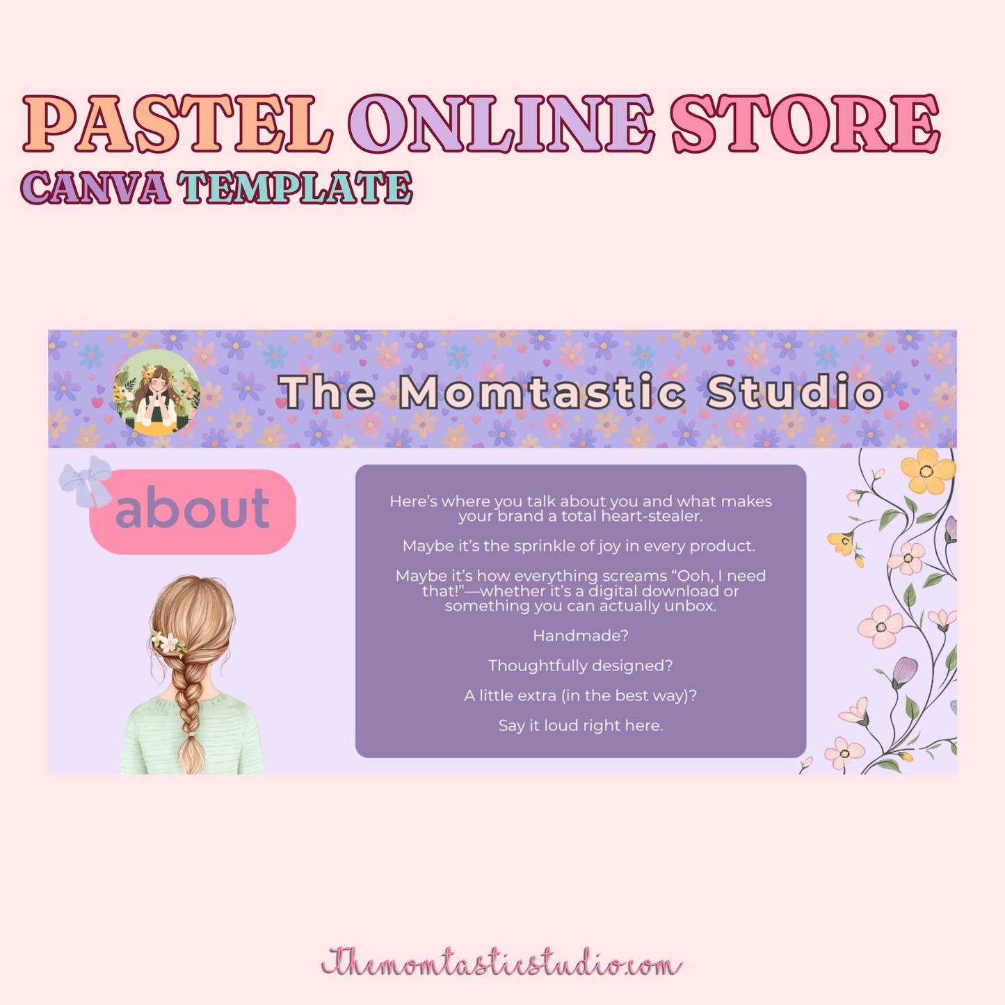 Pastel Online Store Editable Canva Template – Instant Download
