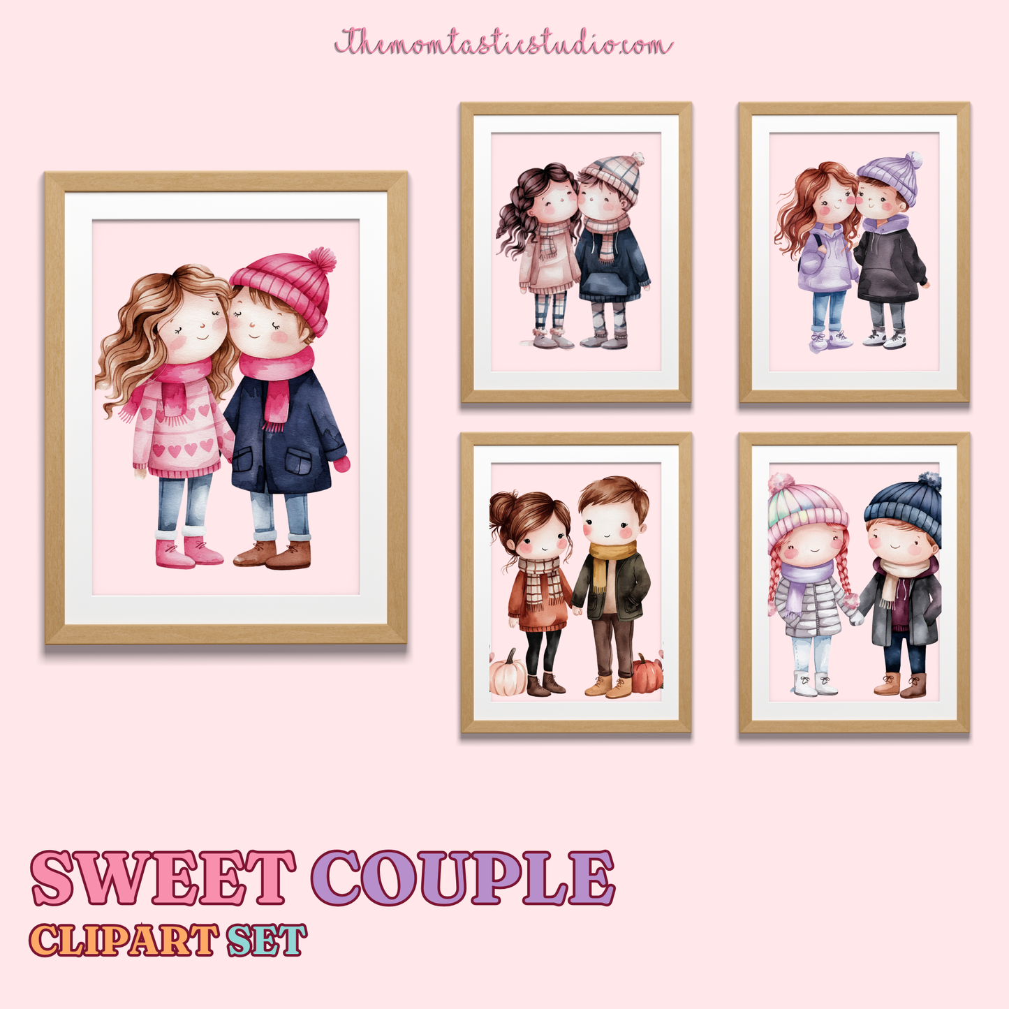 FREE Sweet Couple Clipart Set - 300 DPI – Instant Download – Commercial Use (Transparent Files)