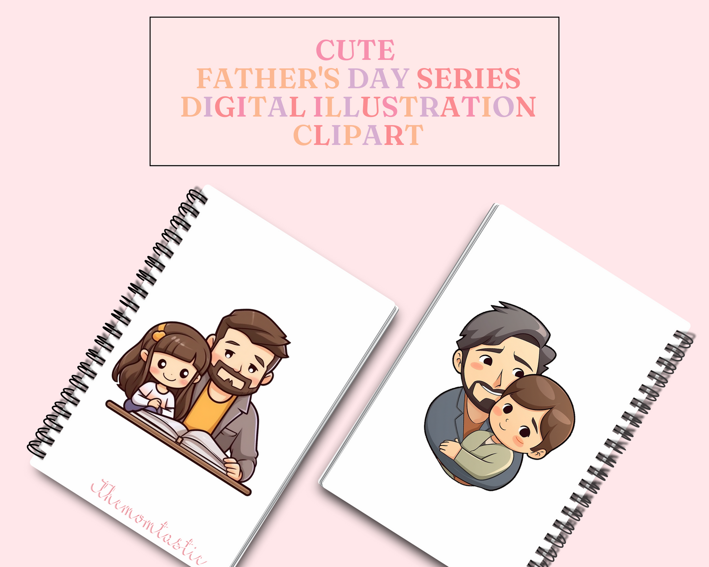 Father's Day Series Sticker Clipart – Instant Download – High-Quality PNG - Transparent Background - Commercial Use