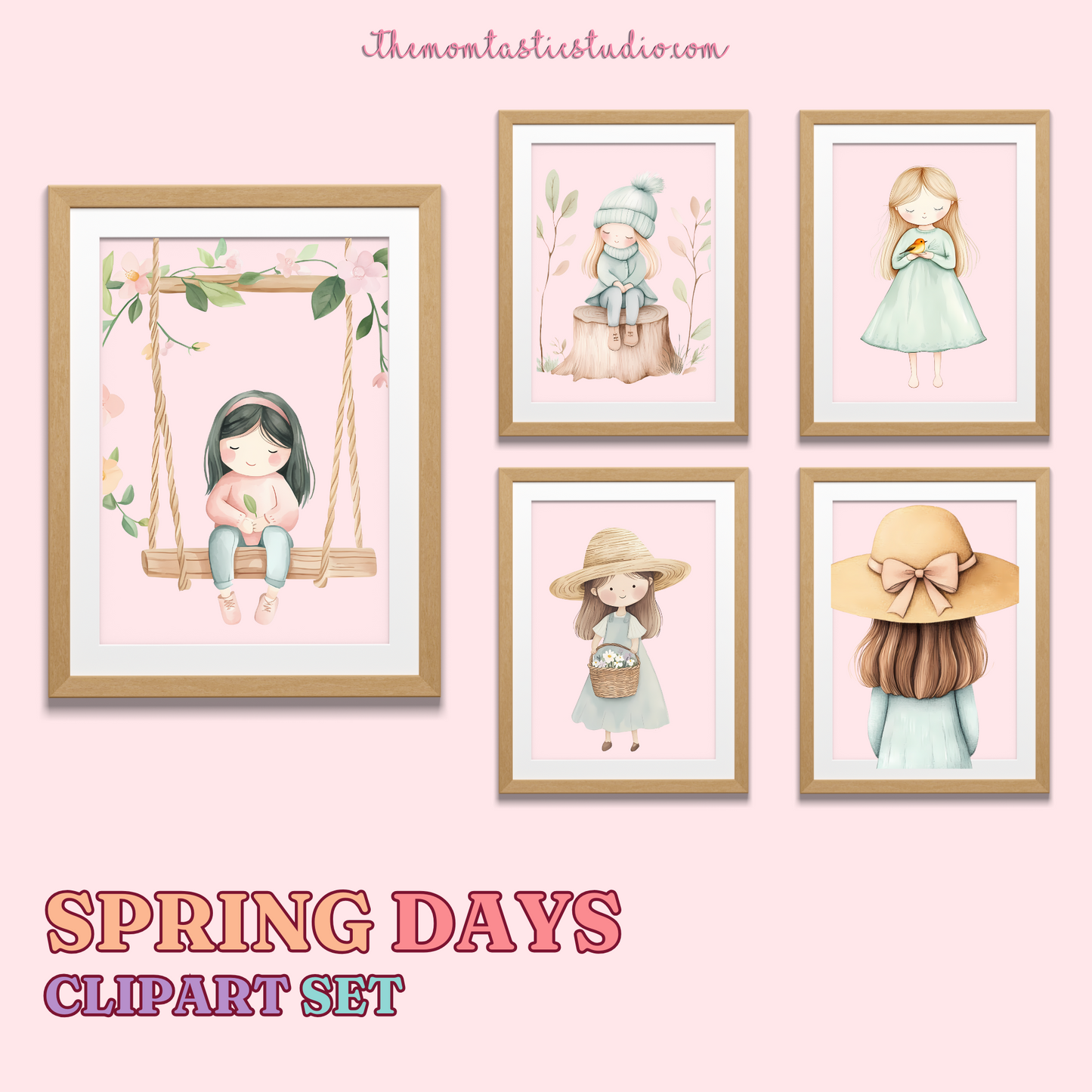 Spring Days Clipart Set – Instant Download – 300 DPI - Commercial Use (Transparent PNG)