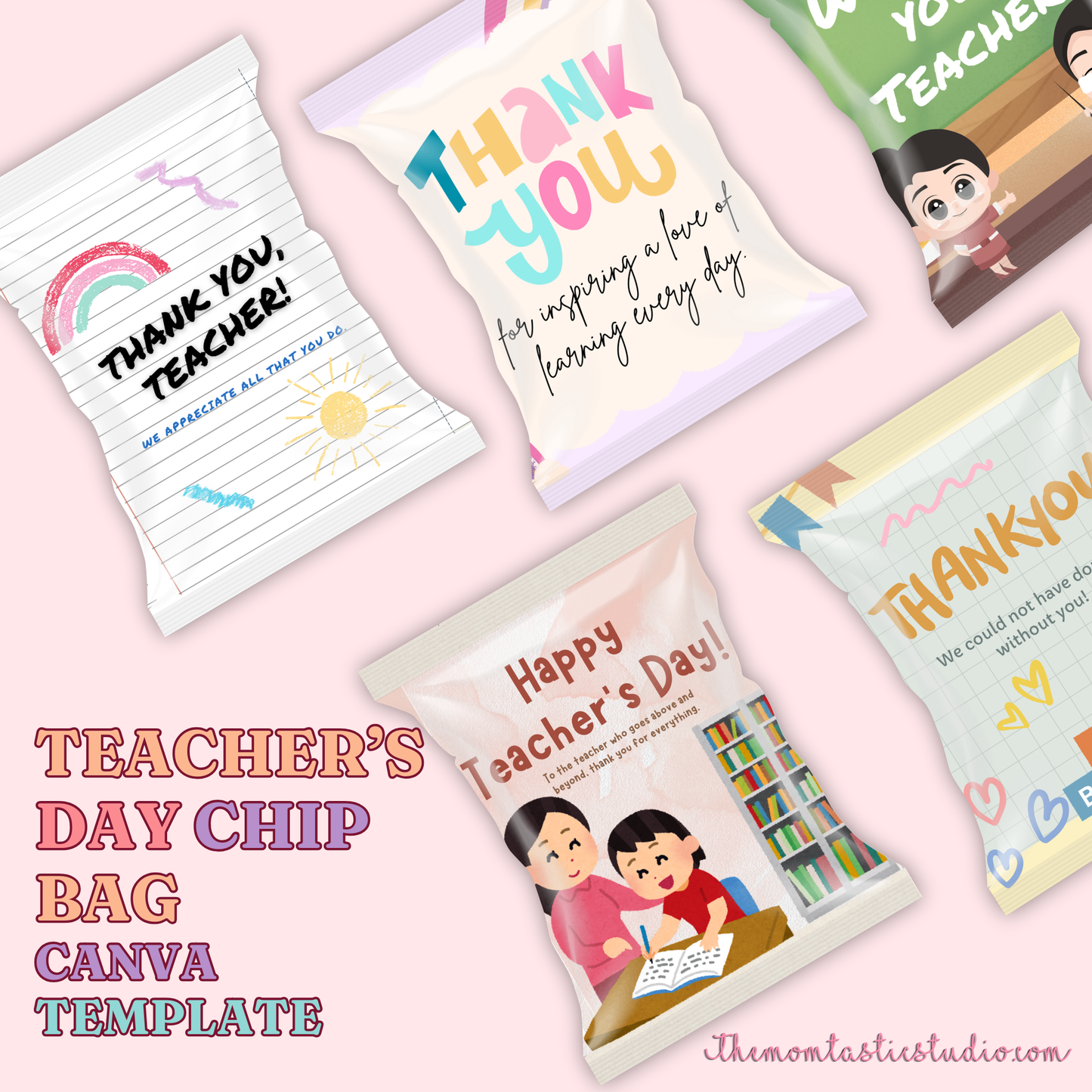 Teacher's Day Chip Bag Template – A4 Size – PDF - Canva Template