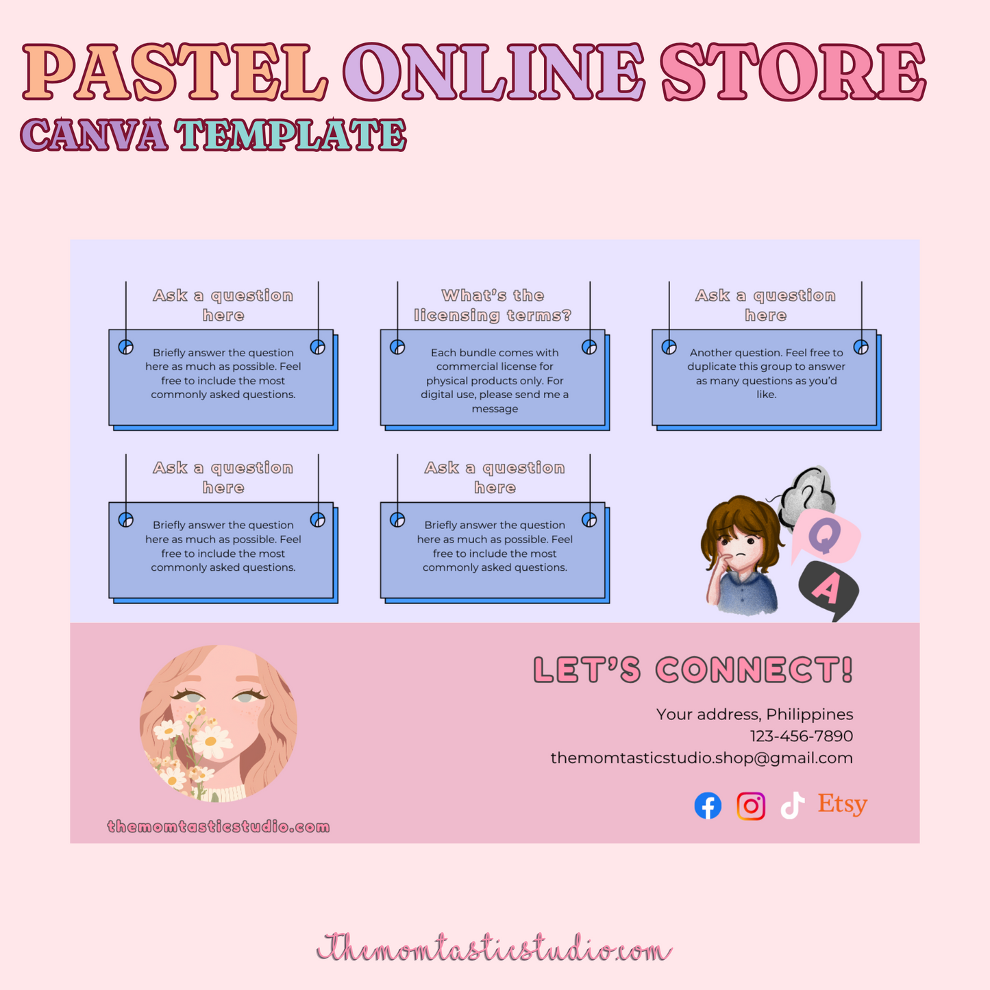 Pastel Online Store Editable Canva Template – Instant Download