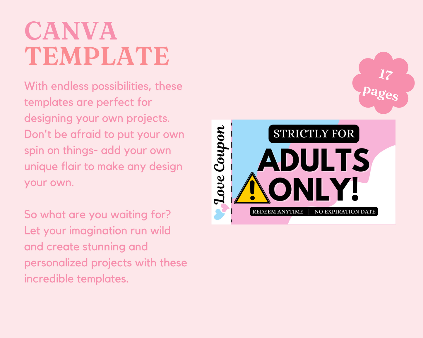 Valentine's Love Coupons – Canva Template – Instant Download – Commercial Use