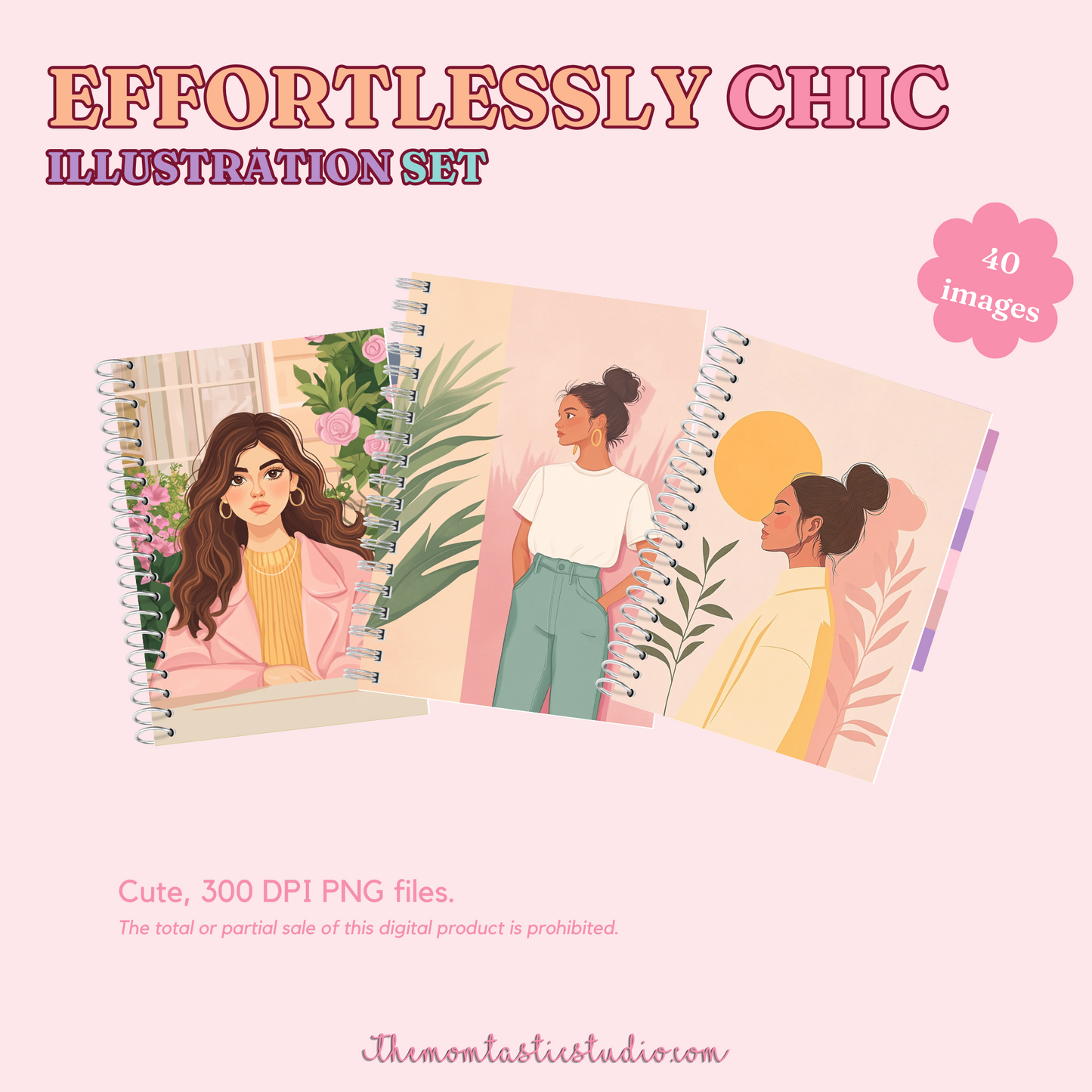 Effortlessly Chic Illustration Set - 300 DPI – Instant Download – Commercial Use