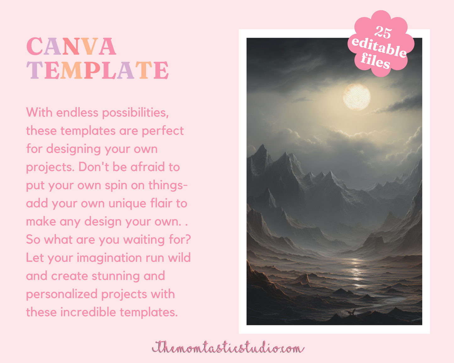 2024 Template | Rugged Landscapes Calendar Printable | Canva Editable | Commercial Use