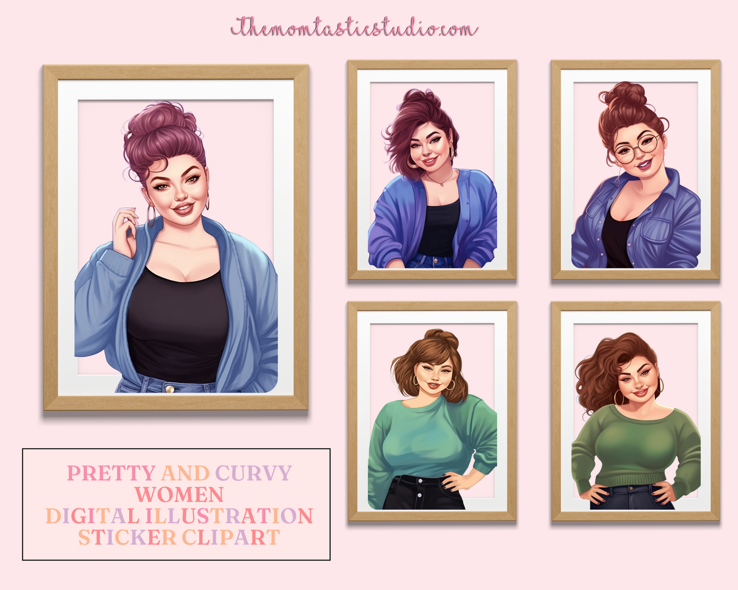Pretty and Curvy Women – High-Quality PNG - Transparent Background - Commercial Use