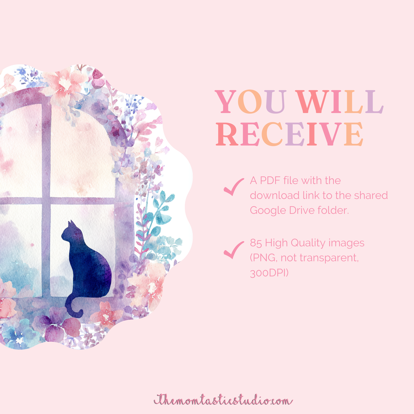 Dreamy Windows & Doors Illustration Set - 300 DPI – Instant Download – Commercial Use