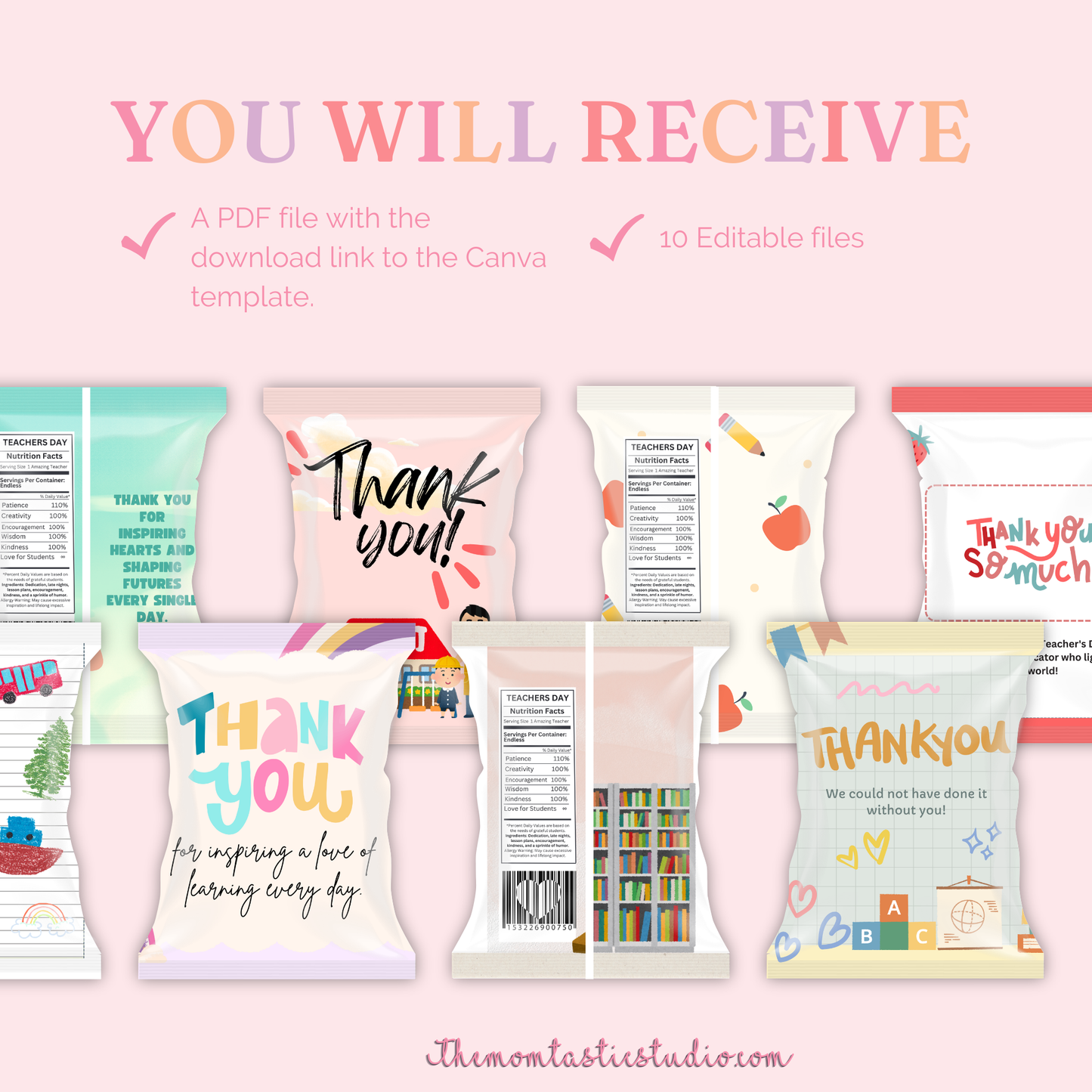 Teacher's Day Chip Bag Template – A4 Size – PDF - Canva Template