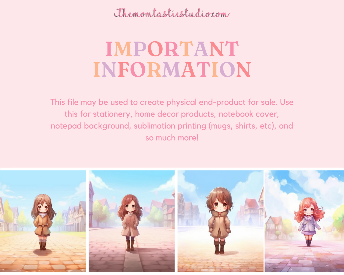 FREE Beautiful Life Chibi Girls Illustration β Commercial Use