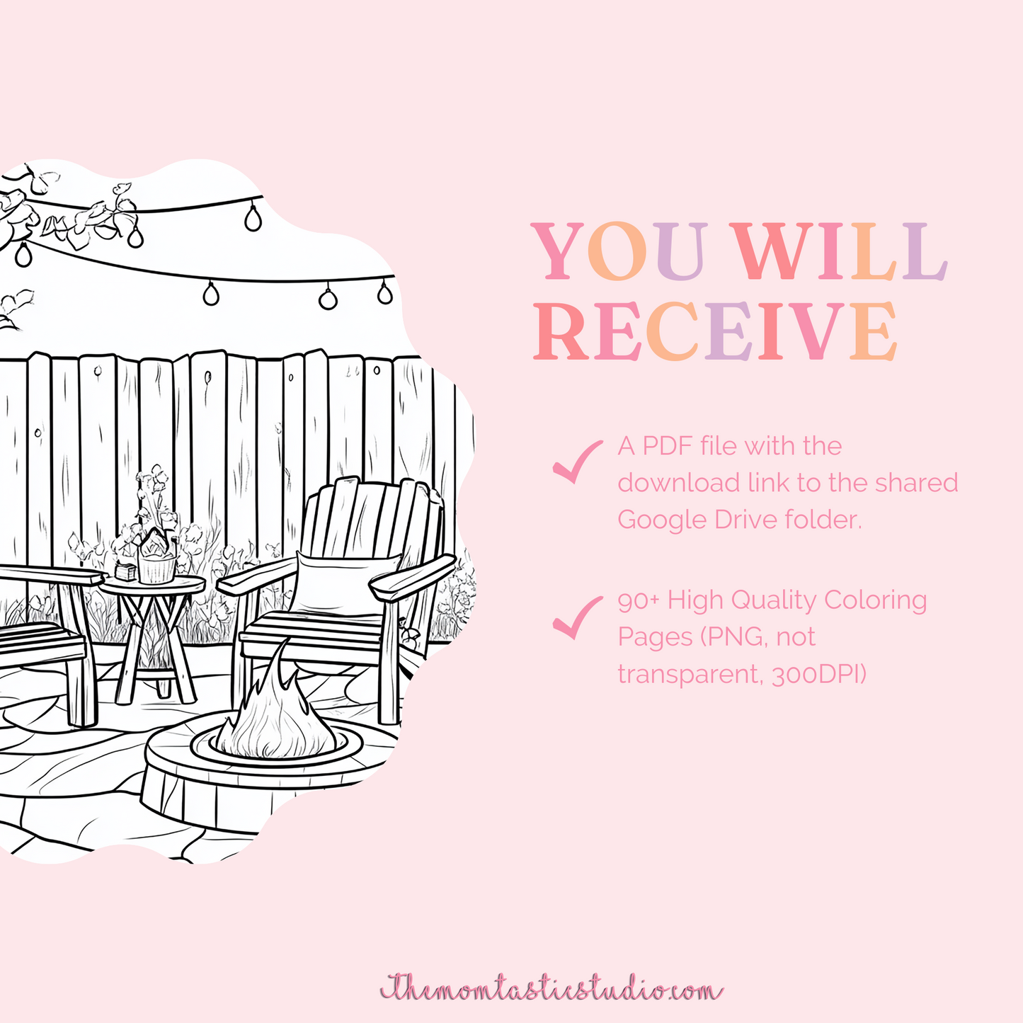 Cozy Home Coloring Pack – Digital Template – Commercial Use