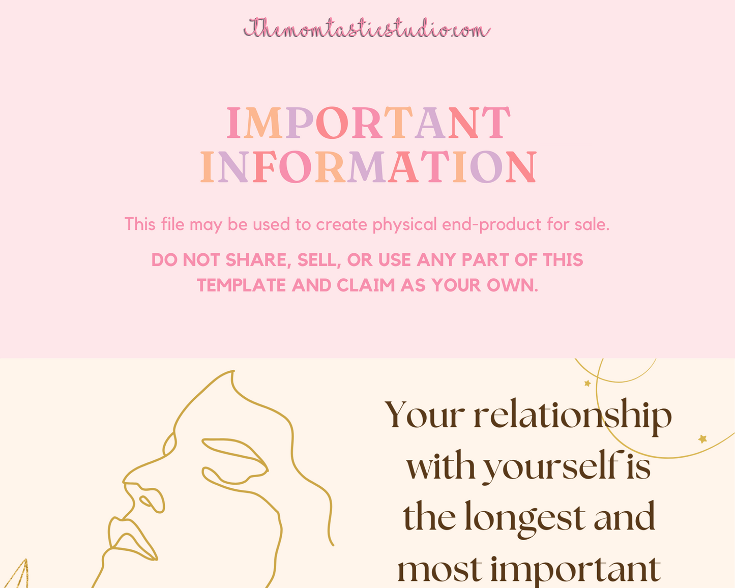 2024 Template | Year of Self-Love Calendar Printable | Canva Editable | Commercial Use