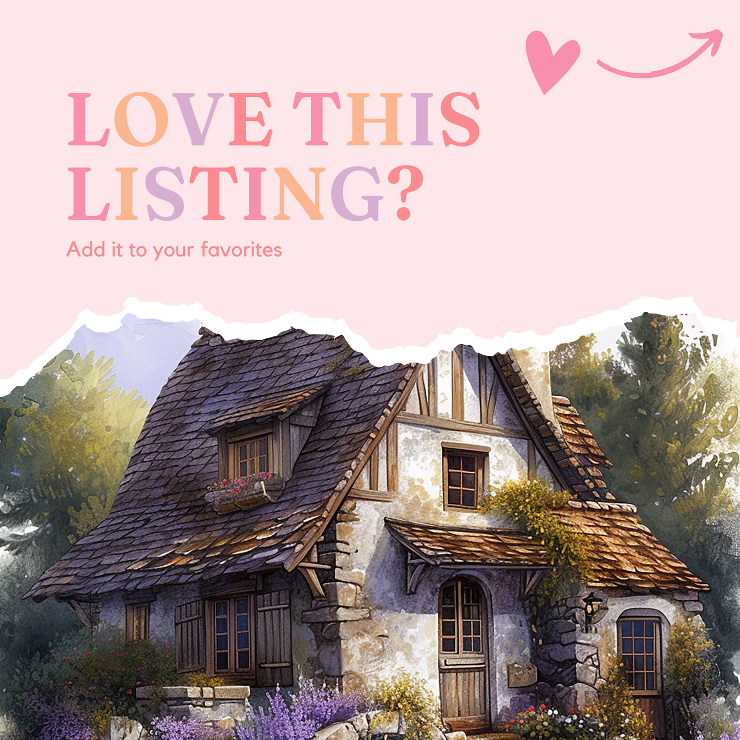 Lavender Haven Digital Illustration 300DPI – Instant Download – Commercial Use