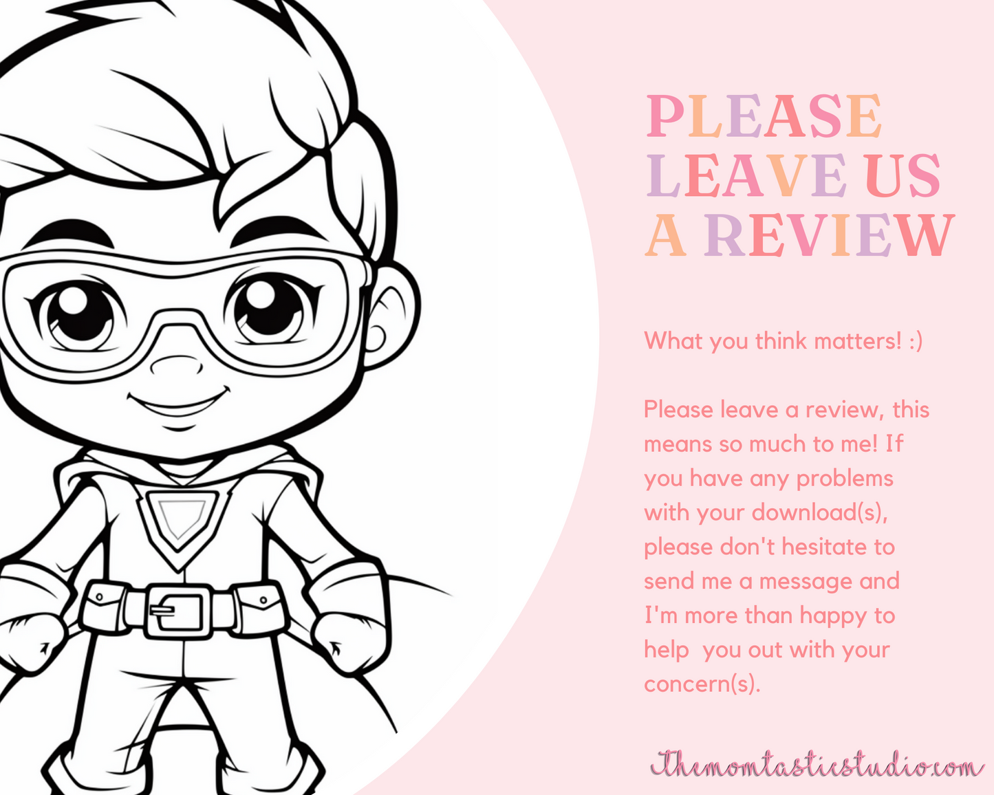 Affirmation Coloring Book for Little Boys – Digital Template – Empowering and Fun