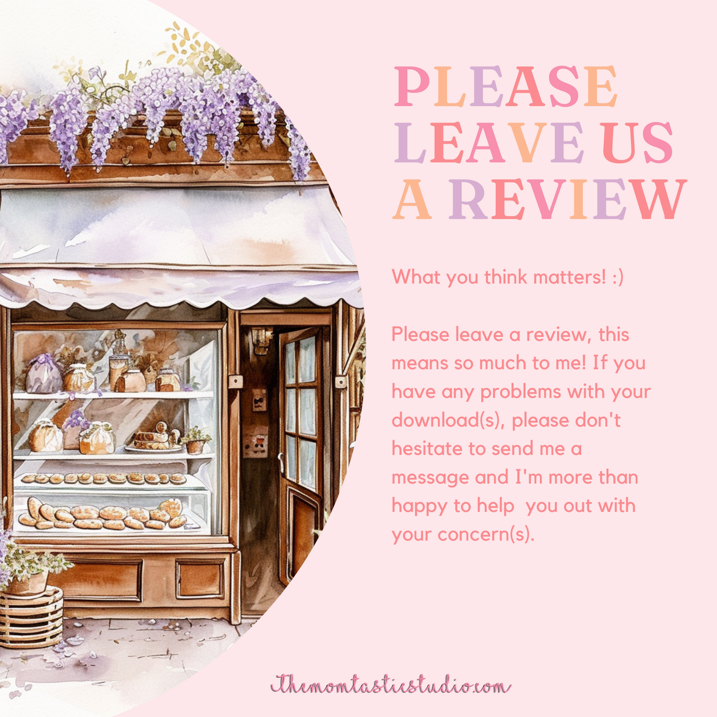 Quaint Patisserie Watercolor Digital Illustration 300DPI – Instant Download – Commercial Use