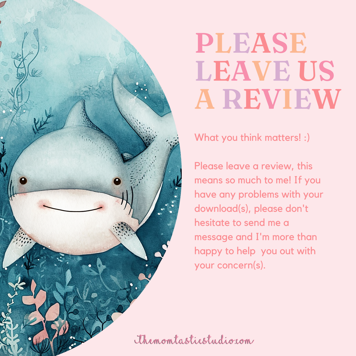 Underwater World Watercolor Digital Illustration 300DPI – Instant Download – Commercial Use