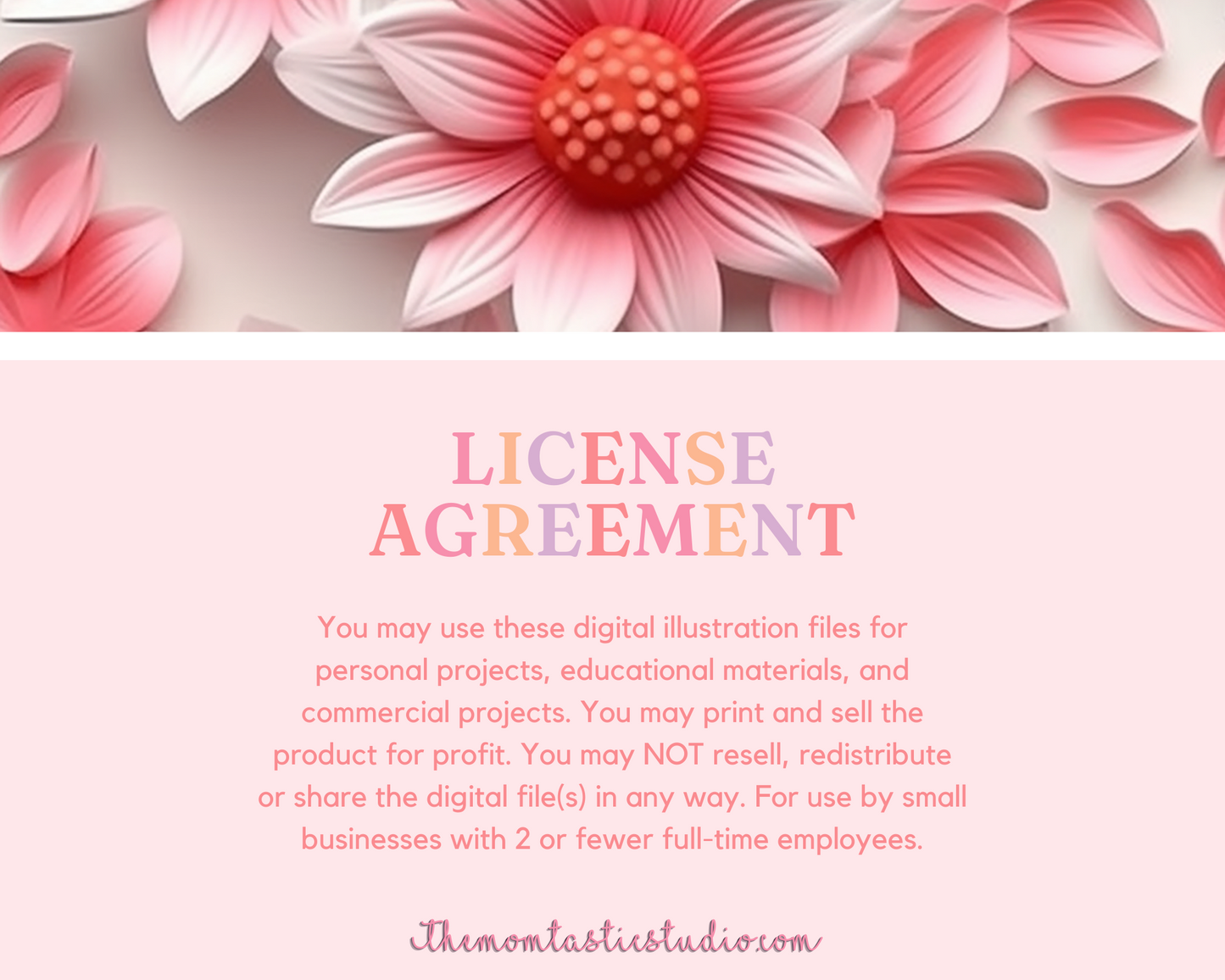 3D Pastel Floral (Seamless, A4, and Mug Wrap Format) - Commercial Use