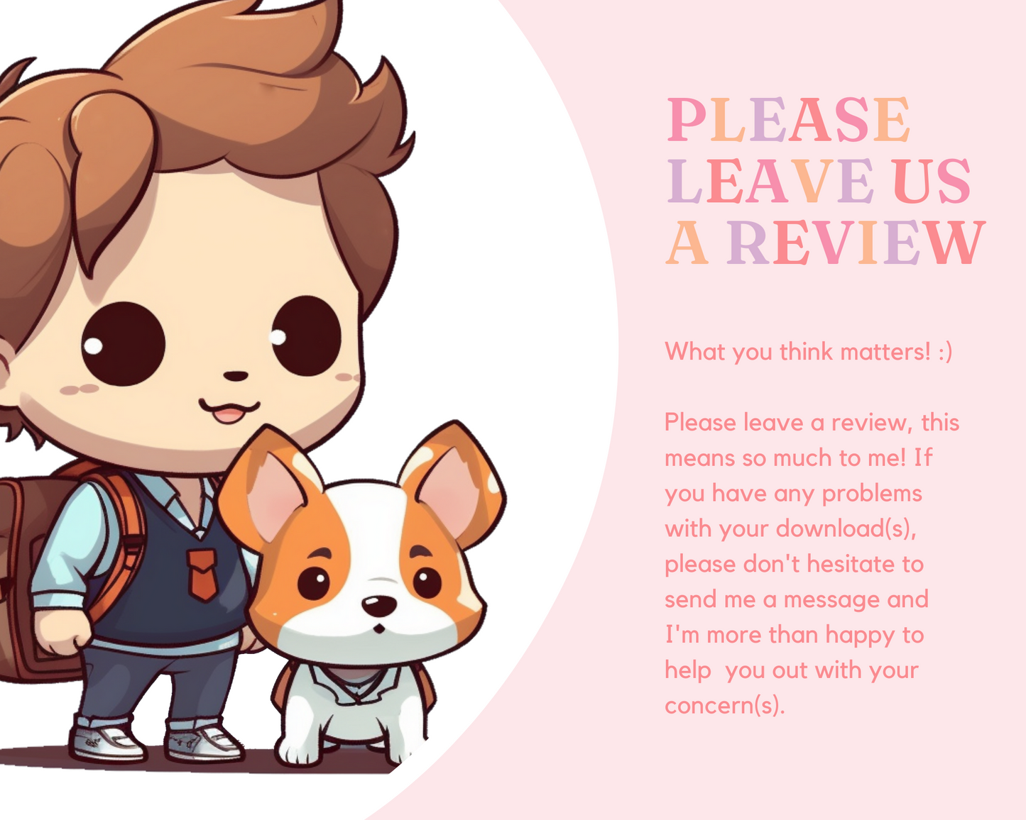 Adorable Playful Chibi Boy Stickers Clipart –Printable – Instant Download – High-Quality PNG - Transparent Background - Commercial Use