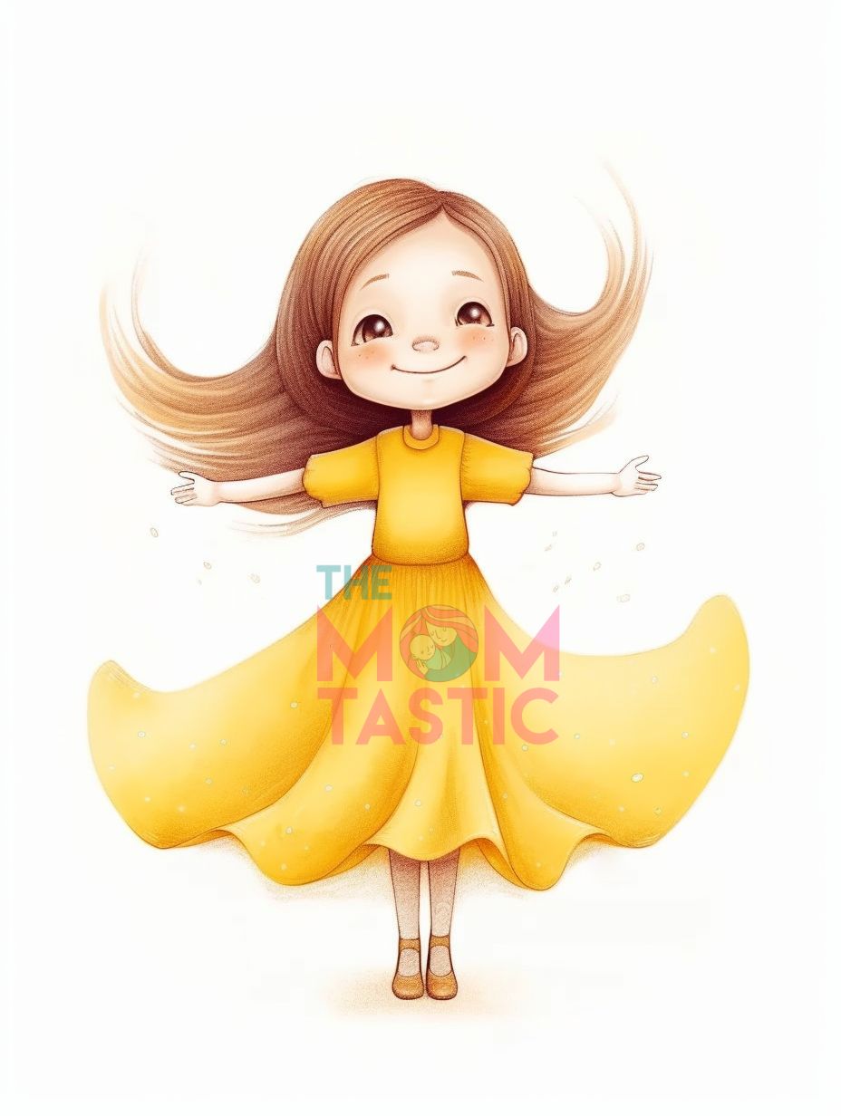 Fairytale Girls Cute Chibi Illustration - Watercolor - Pastel Background - Digital Illustration - for Commercial Use