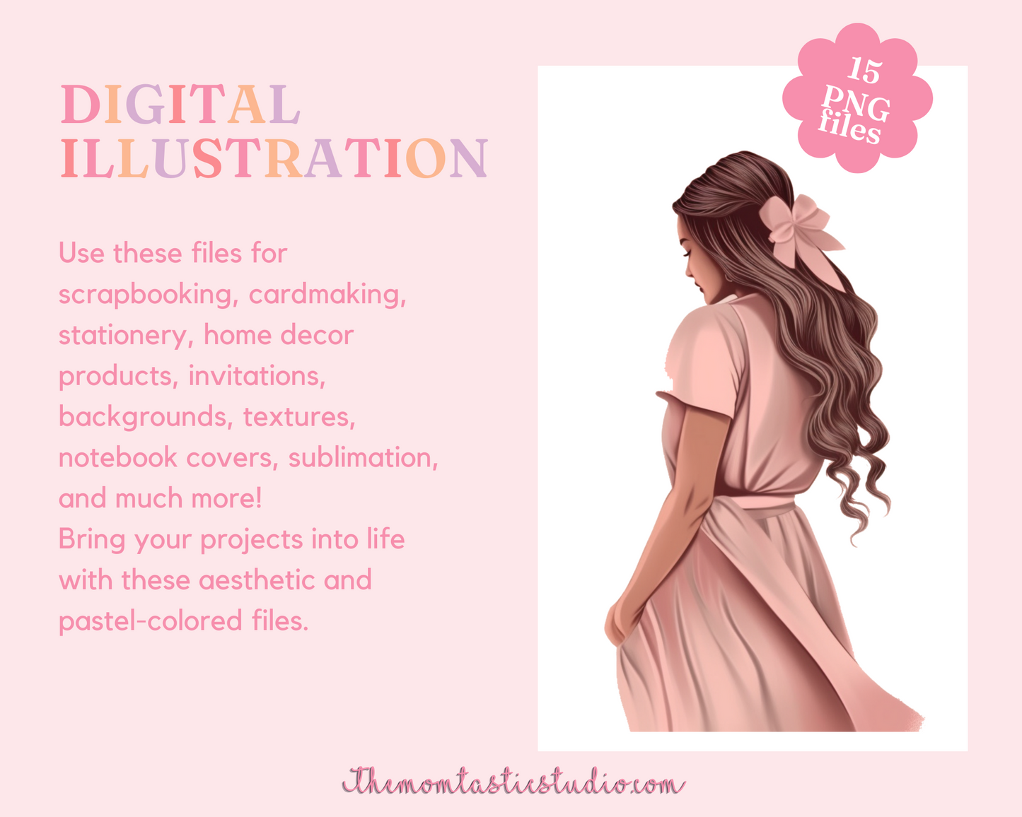 Minimalist Woman Illustration – Printable – Instant Download – High-Quality PNG - Transparent Background - Commercial Use