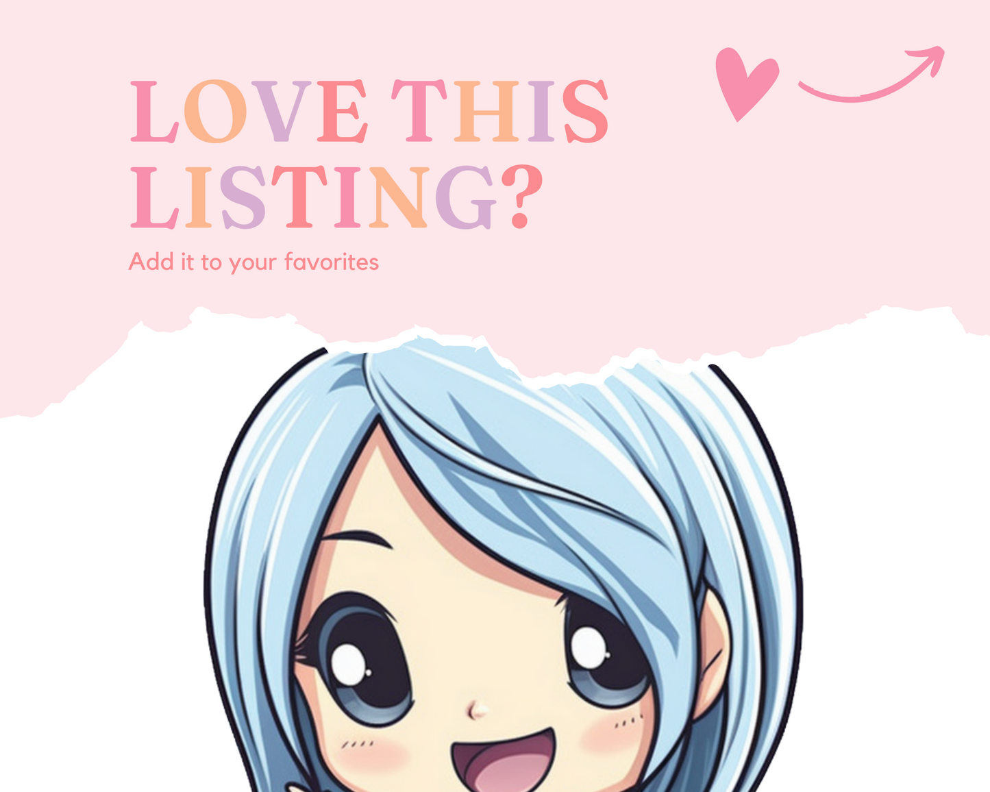 Pretty in Blue Chibi Girls Stickers Clipart – Printable – Instant Download – High-Quality PNG - Transparent Background - Commercial Use