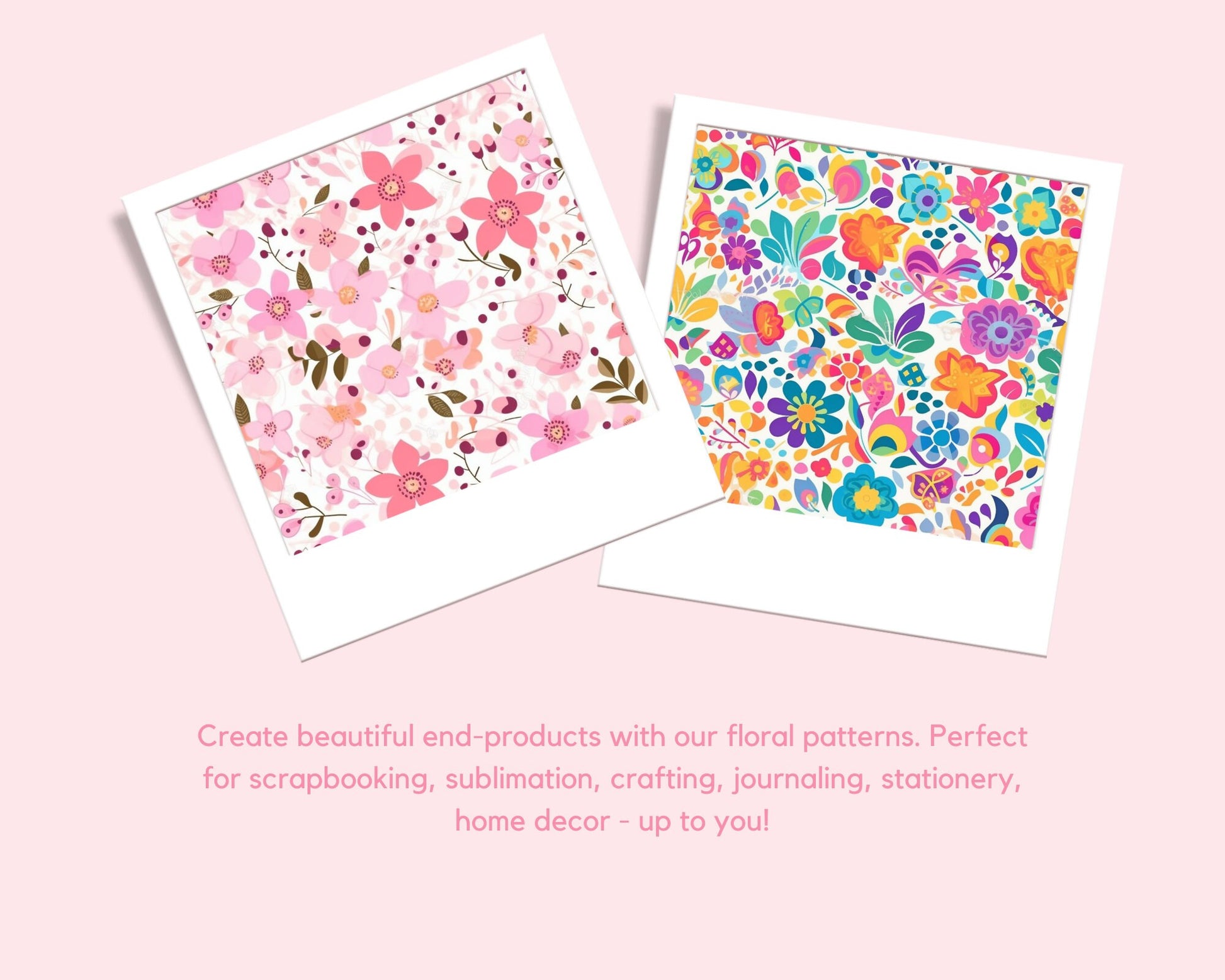 Happy Colors Flowers Seamless Pattern, Watercolor Floral Pattern for Commercial Use