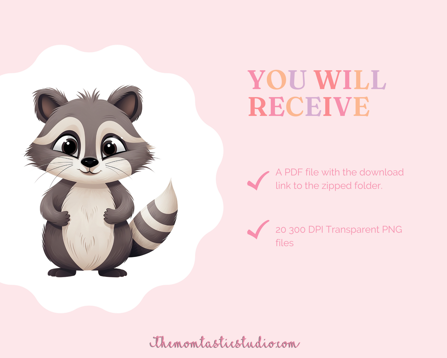 Cute Woodland Animals – High-Quality PNG - Transparent Background - Commercial Use