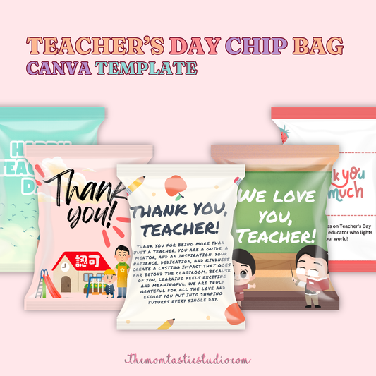Teacher's Day Chip Bag Template – A4 Size – PDF - Canva Template