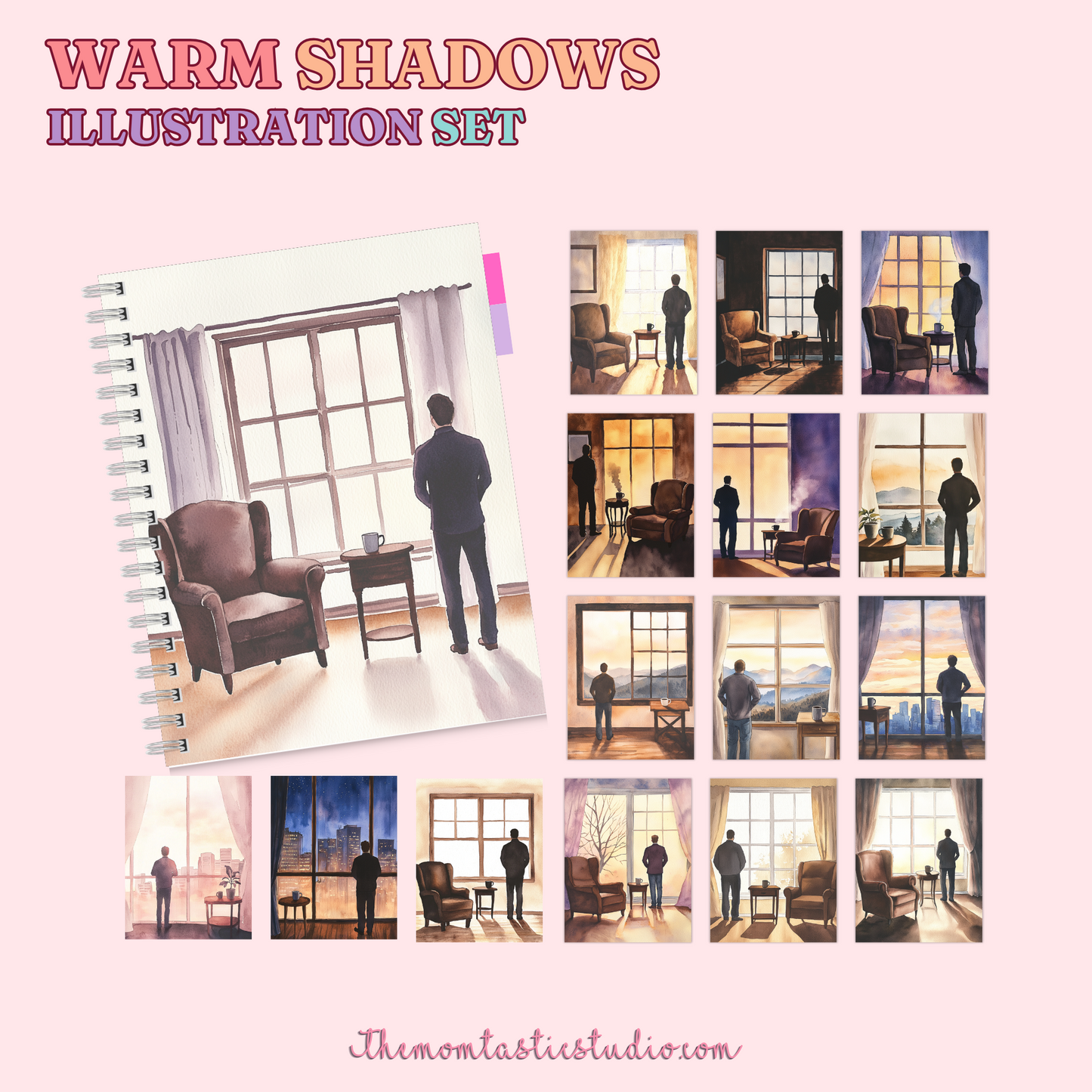 Warm Shadows Set - 300 DPI – Instant Download – Commercial Use