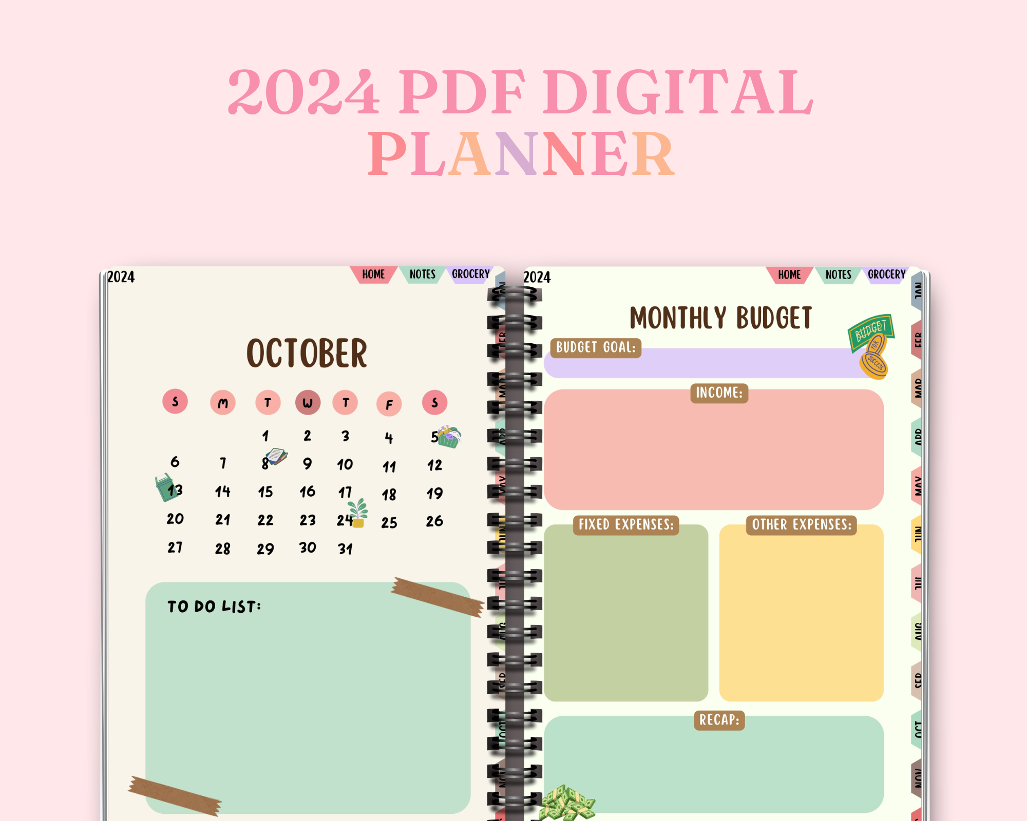 2024 Digital Planner Monthly Grocery List Notes PDF File The   1 5ee38810 D6fa 485b 949d 7f7fd9de971c 