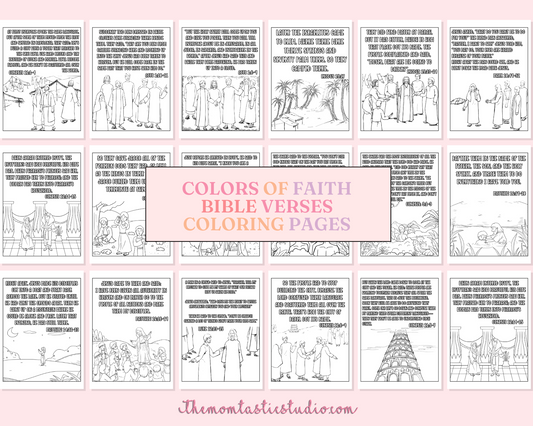 Colors of Faith - Bible Stories Coloring Pages – Digital Template - Commercial License