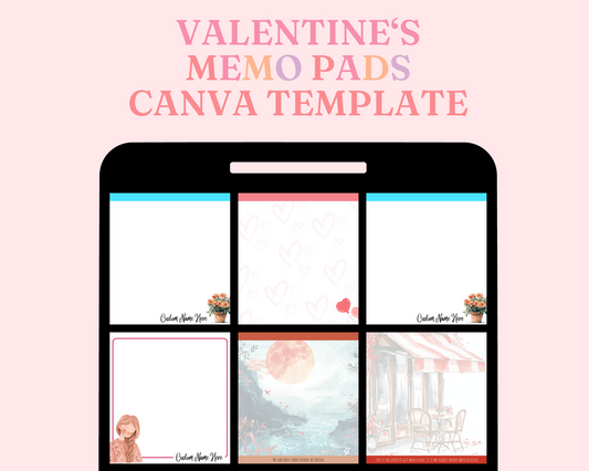Valentine's Memo Pad – Canva Template (4.5x4.5 inches) – Instant Download –  Commercial Use