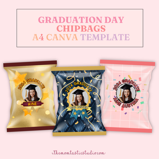 Graduation Day Chip Bag Template – A4 Size – PDF - Canva Template