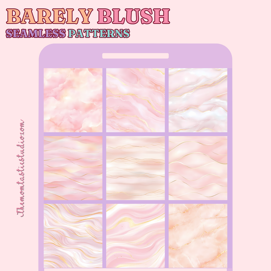 Barely Blush Seamless Patterns for Commercial Use, Digital Paper - 300 DPI