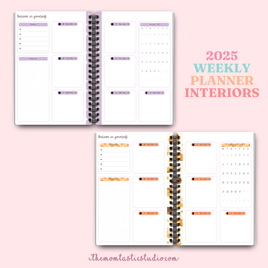 2025 Weekly Planner Spread - PDF File Only (A5) - Commercial Use