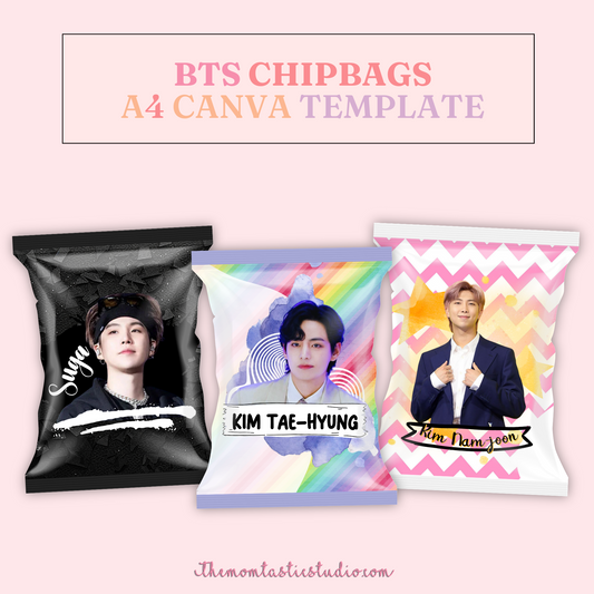 BTS Chip Bag Template – A4 Size - Canva Template