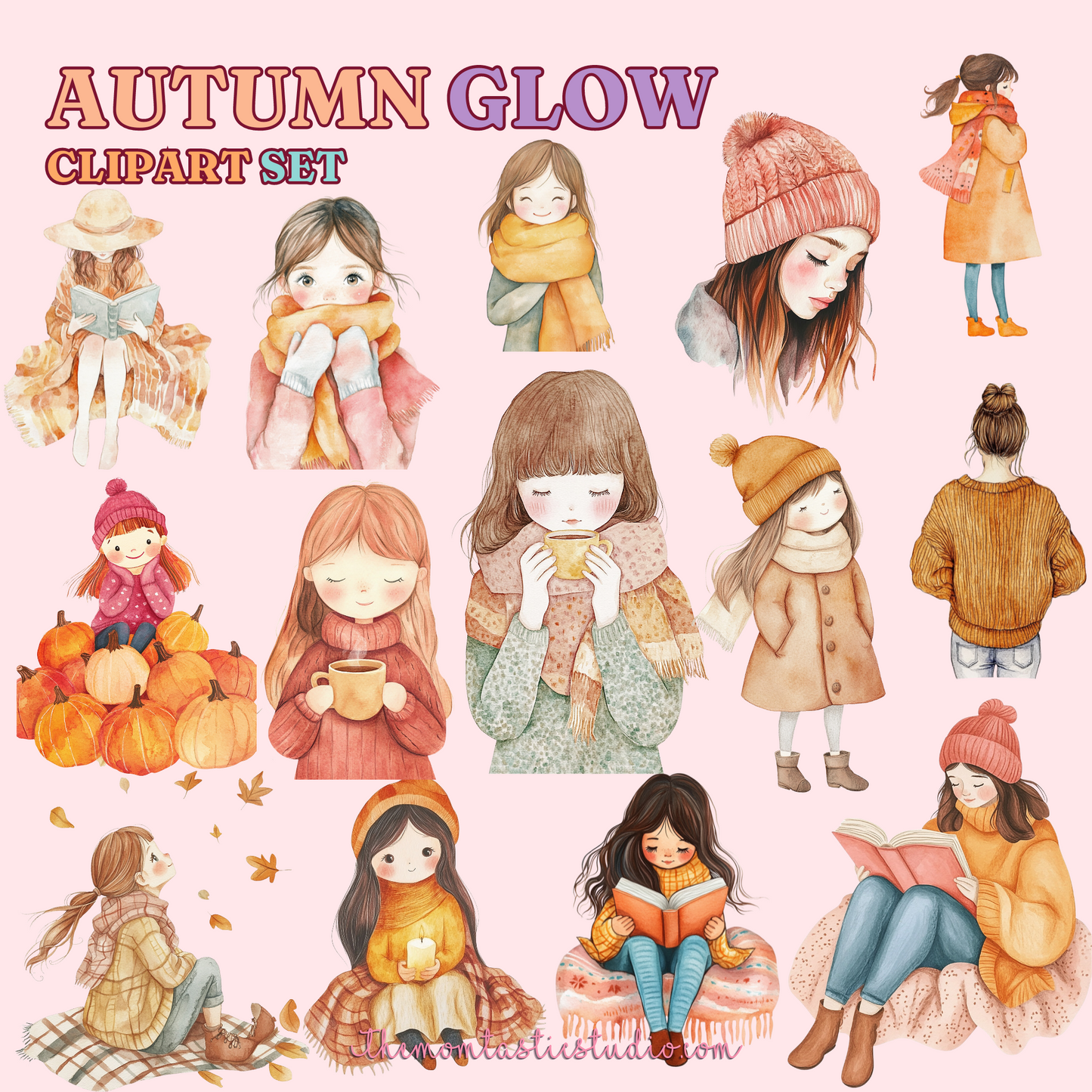 Autumn Glow Clipart Set - 300 DPI – Instant Download – Commercial Use (Transparent Files)