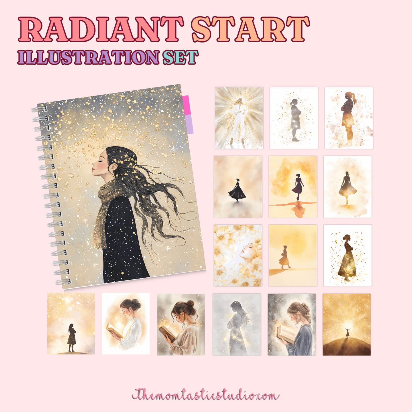 Radiant Start Illustration Set - 300 DPI – Instant Download – Commercial Use