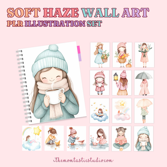 Soft Haze Wall Art Prints - 300 DPI – Instant Download – PLR (Rights to Resell)