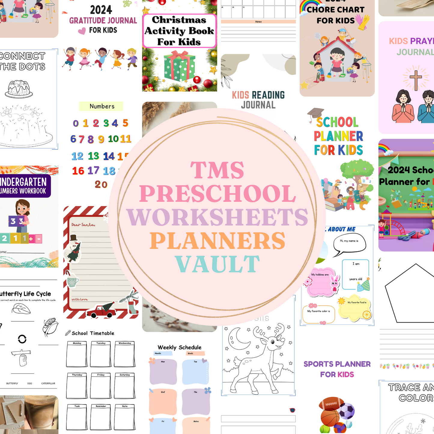 Preschool Worksheets and Planners Vault - Commercial Use [PLR]