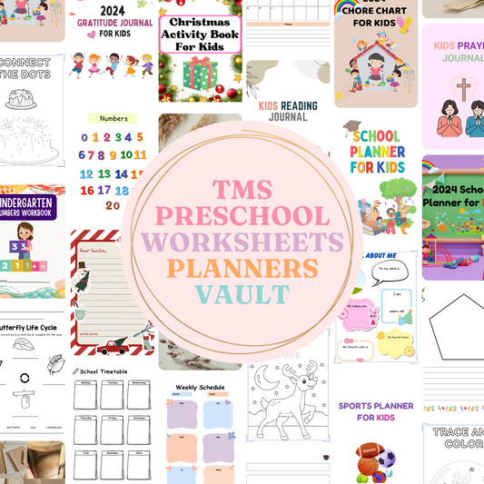 Preschool Worksheets and Planners Vault - Commercial Use [PLR]