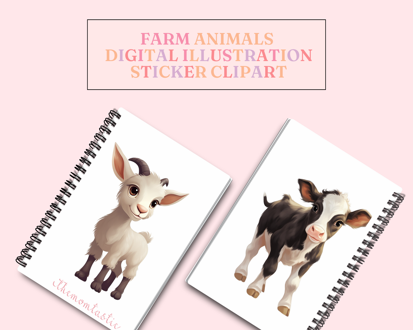 Cute Farm Animals – High-Quality PNG - Transparent Background - Commercial Use