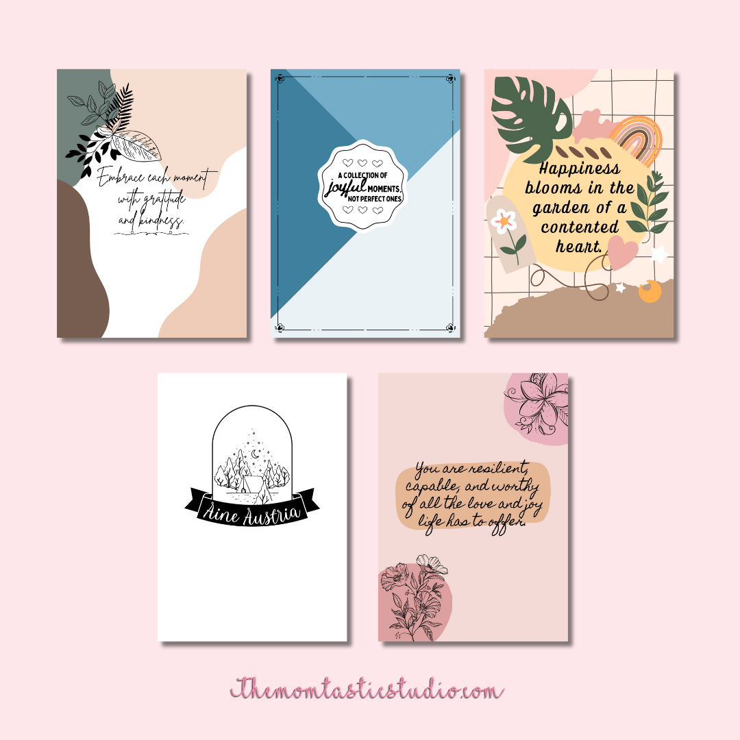 Notebook Covers with Quotes – Instant Download – Canva Editable - Notebook Cover - Commercial Use