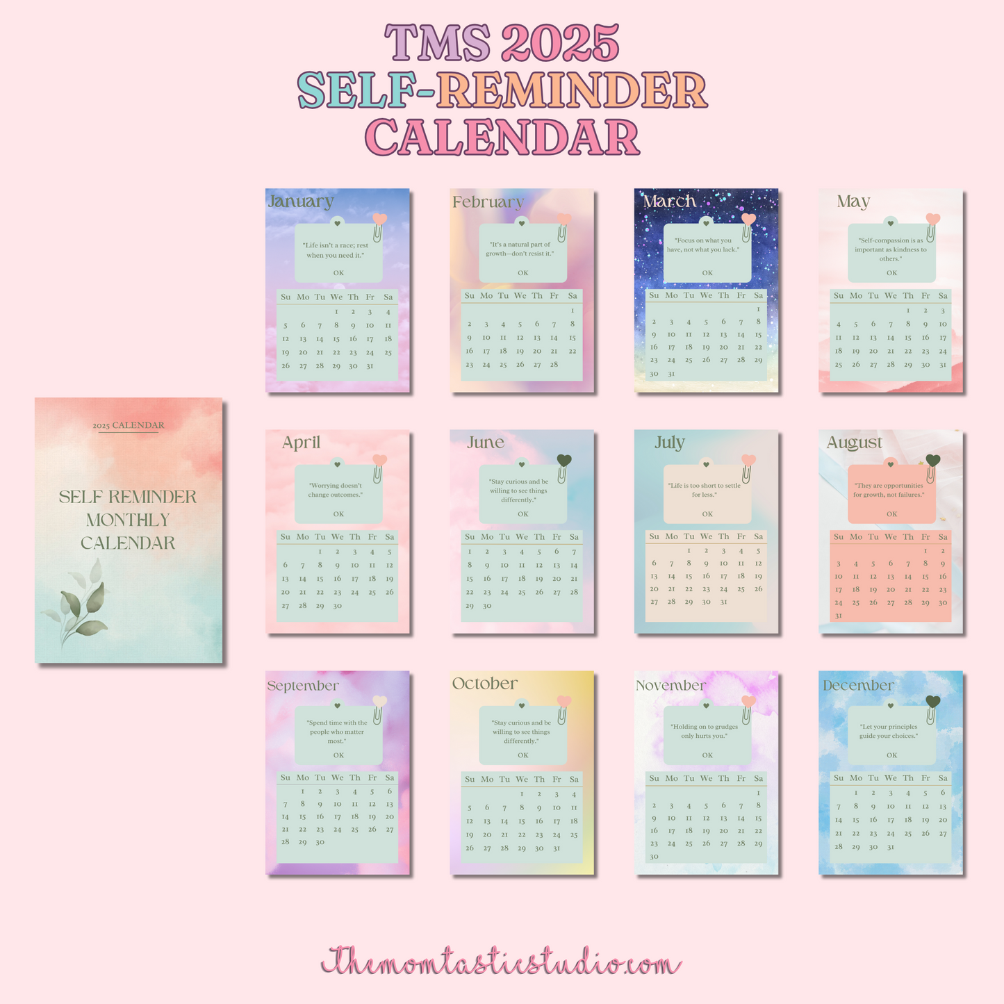 2025 Calendar Bundle | Canva Editable | Commercial Use