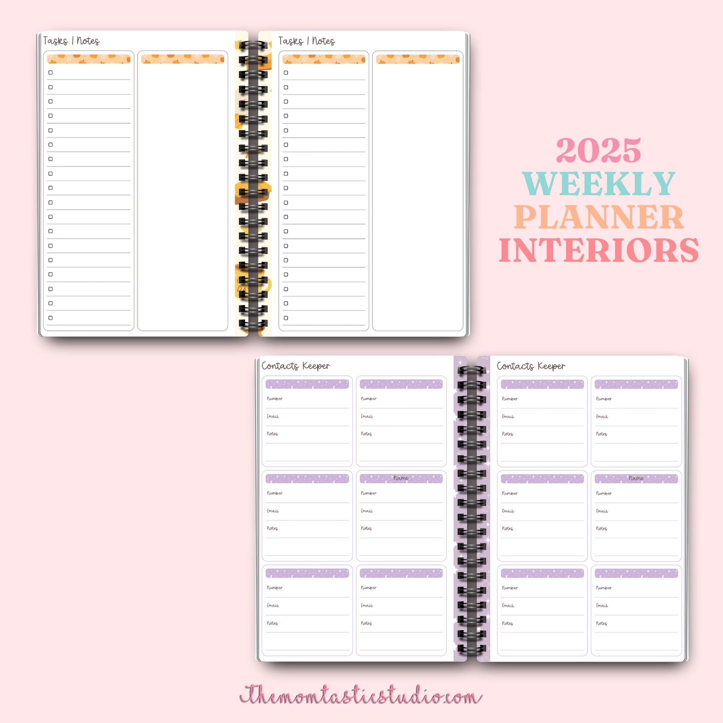 2025 Weekly Planner Spread - PDF File Only (A5) - Commercial Use