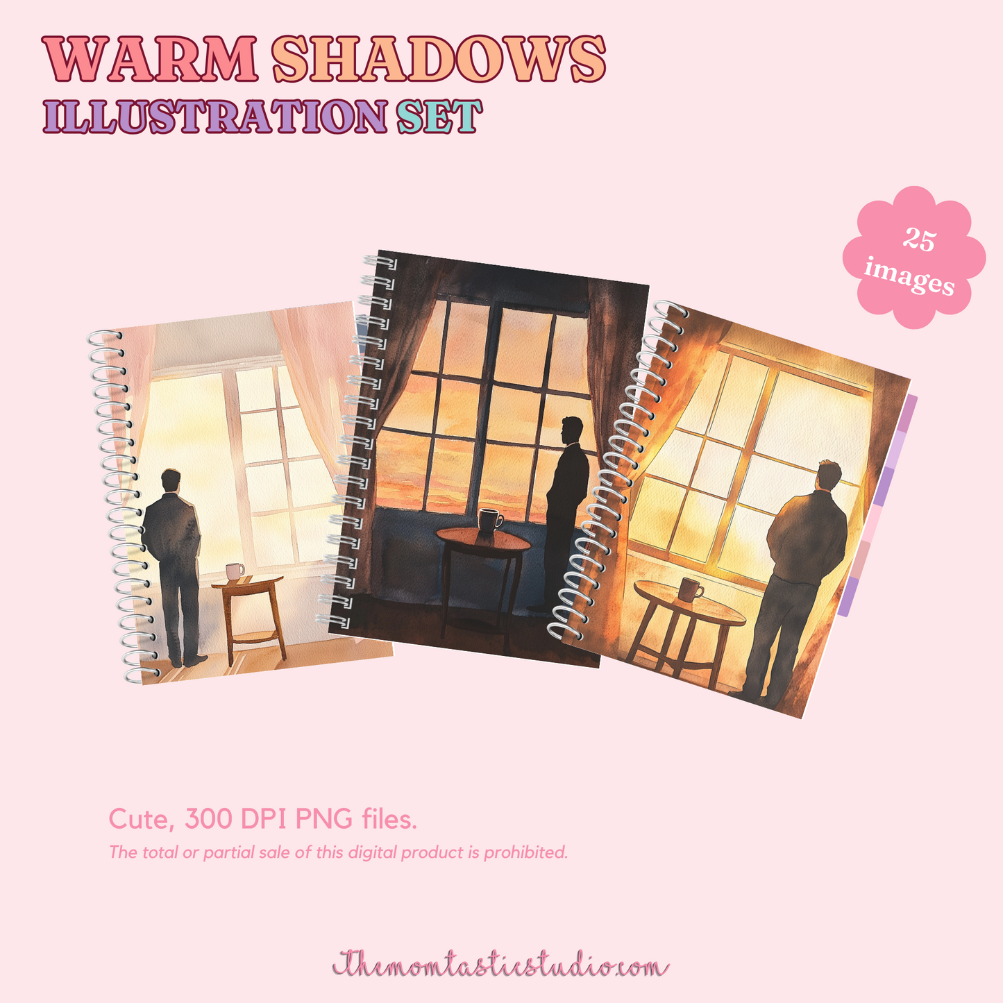 Warm Shadows Set - 300 DPI – Instant Download – Commercial Use