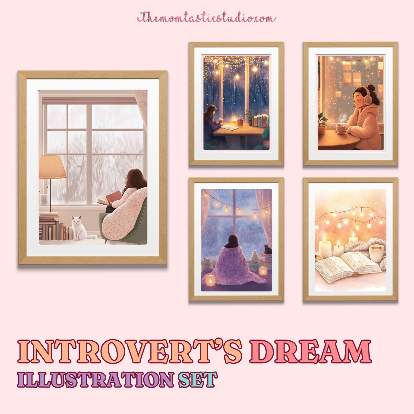 Introvert's Dream Illustration Set - 300 DPI – Instant Download – Commercial Use