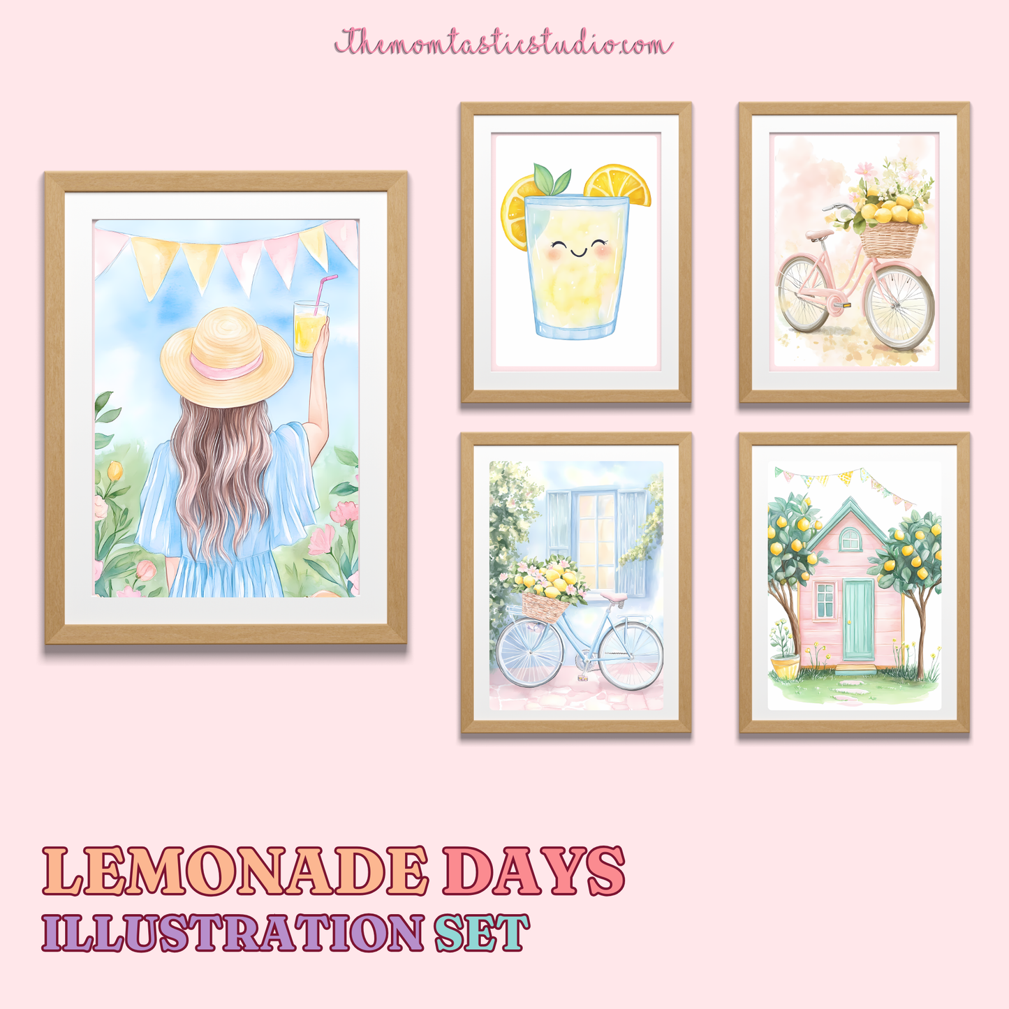 Lemonade Days Illustration Set - 300 DPI – Instant Download – Commercial Use
