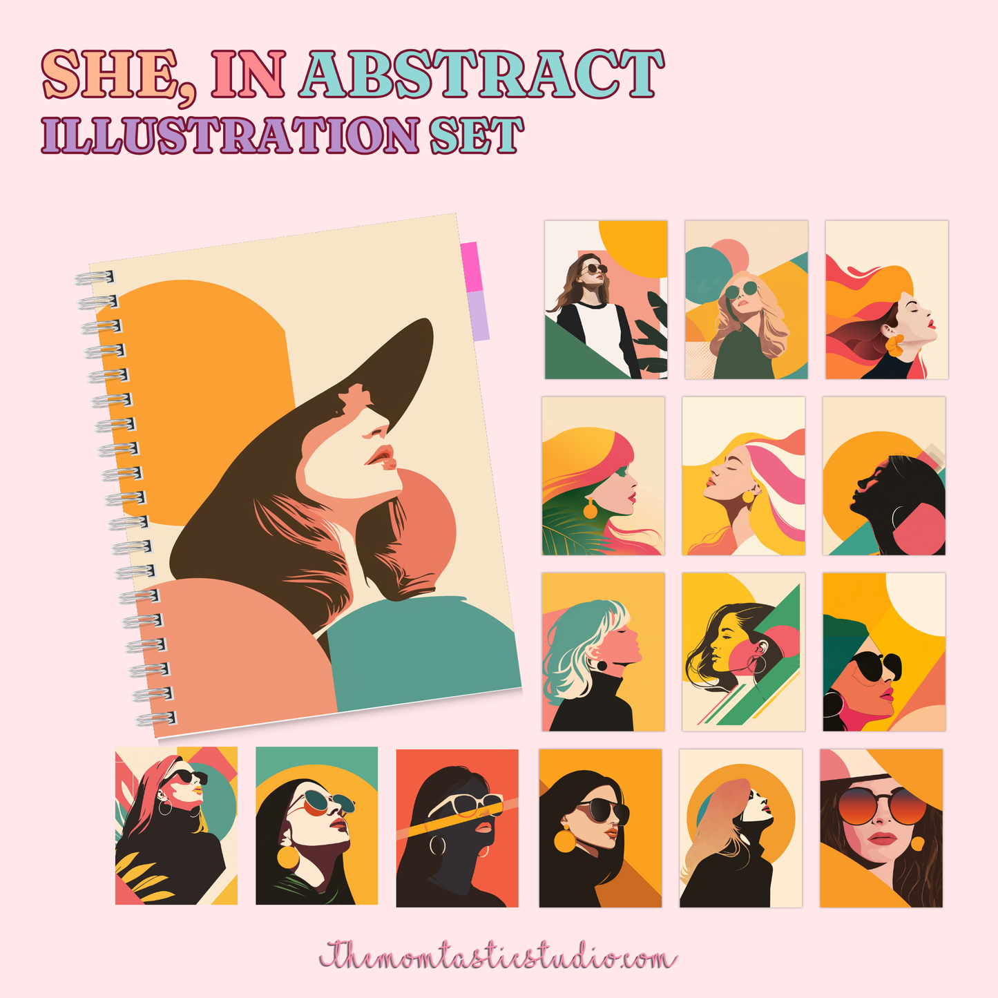 She, in Abstract Illustration Set - 300 DPI – Instant Download – Commercial Use