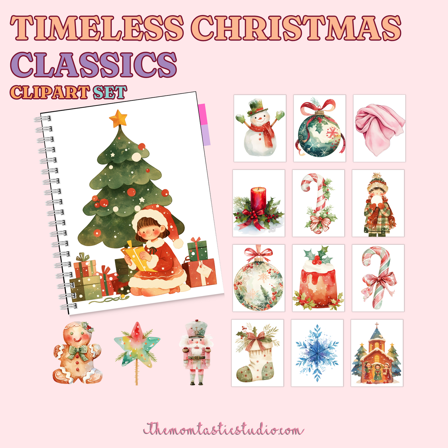 Timeless Christmas Classics Clipart Set - 300 DPI – Instant Download – Commercial Use (Transparent Files)