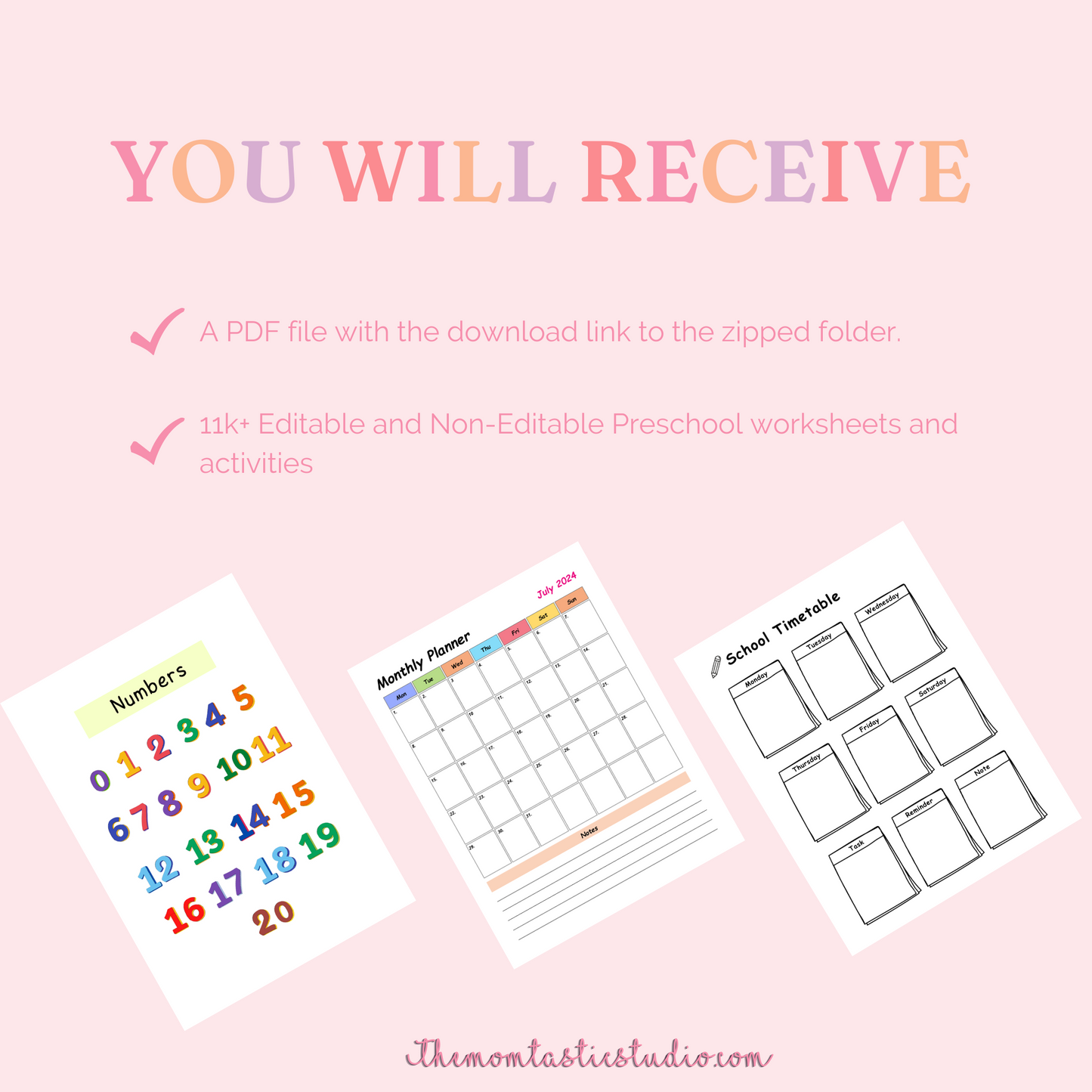 Preschool Worksheets and Planners Vault - Commercial Use [PLR]